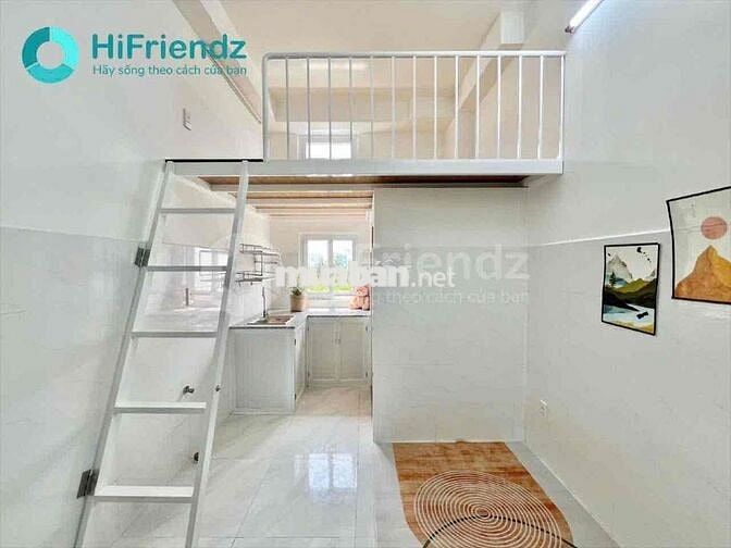 phòng có gác full nội thất rộng 25m2 nằm ngay ĐH Nguyễn Tất Thành