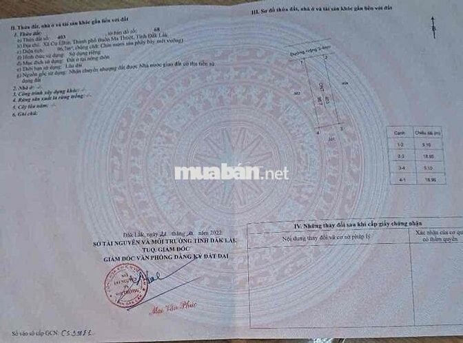 đất Ymoan phường BMT hẻm oto thông 5,1x19 - full thổ cư giá tốt 1T299