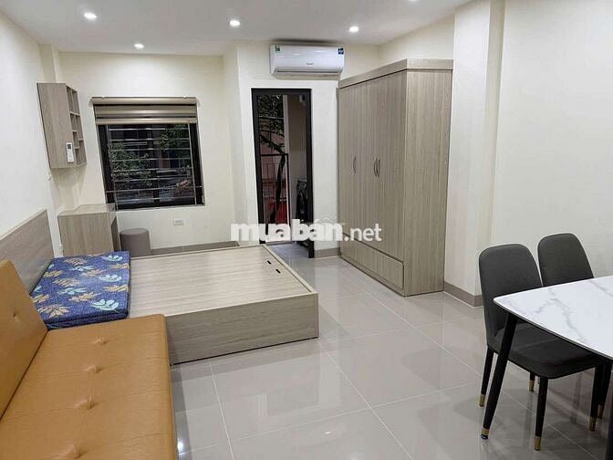 TRỐNG STUDIO / 1 NGỦ 1 BẾP FULL NỘI THẤT BAN CÔNG GẦN ĐH THƯƠNG MẠI