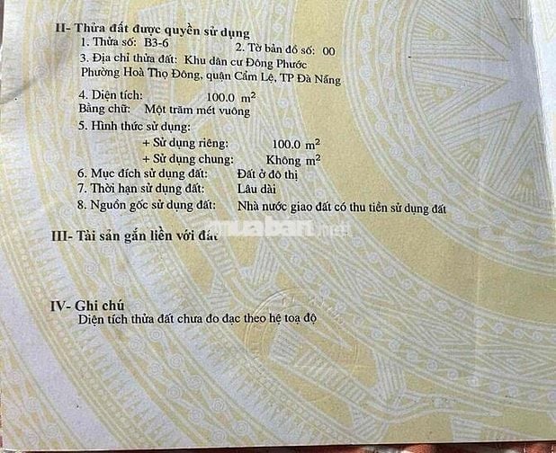 bán nhanh lô Bùi Vịnh chính chủ đăng