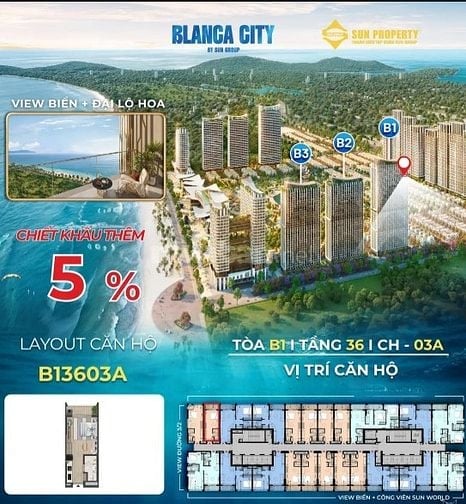 BÁN CĂN HỘ STUDIO TÒA B1 DỰ ÁN BLANCA CITY