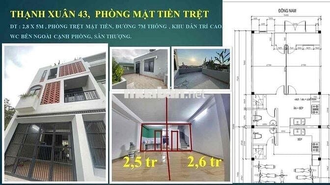 Thuê phòng trọ 7m2 trở lên Thạnh xuân 43