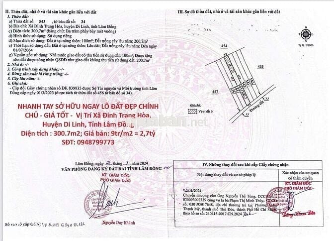 LÔ ĐẤT ĐẸP CHÍNH CHỦ - GIÁ TỐT -  Vị Trí Huyện Di Linh, Tỉnh Lâm Đồng