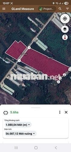 Bán đất 72549m² ) mặt tiền 280m khu vực nhiều trang trại chăn nuôi