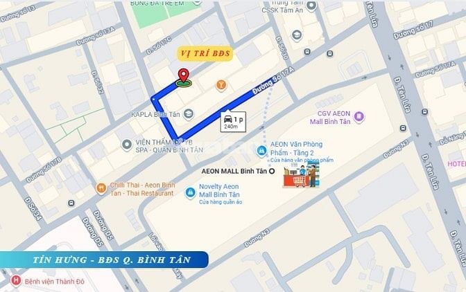 Bán nhà khu Tên Lửa, MT đường Số 17B, 5 x 20m, 3.5 tấm, 13.6 tỷ.