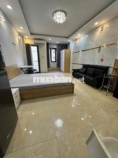 CĂN HỘ STUDIO BAN CÔNG RỘNG 43M2. FULL NỘI THẤT NGAY PHỐ ẨM THỰC NGT