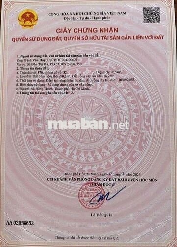 🆘CHÍNH CHỦ GỬI BÁN ĐẤT ĐƯỜNG ĐẶNG THÚC VỊNH, GẦN CHỢ UBX ĐÔNG THẠNH