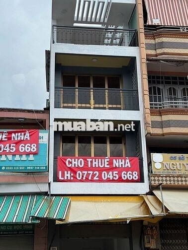 Nhà mặt tiền đường, 70m2, 6 phòng, đường Bình Đông