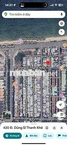 BÁN ĐẤT MẶt TIỀN Đường Dũng Sĩ Thanh Khê gần đường Nguyễn Sinh Sắc