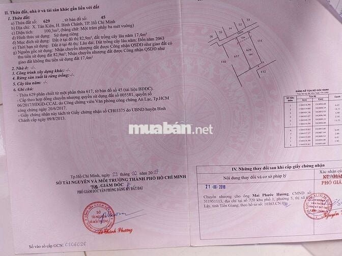 🌹🌹 100m2 ĐẤT THỔ CƯ, TÂN KIÊN, BÌNH CHÁNH