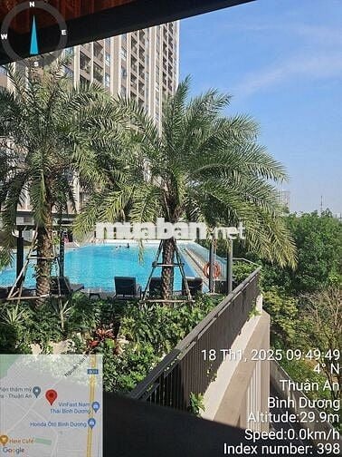 Bán căn góc tầng thấp 2PN 2WC siêu đẹp, có bancol trực diện hồ bơi.