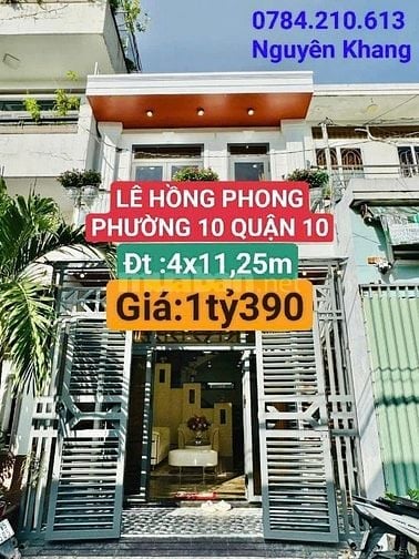 🏘🏘 CHÍNH CHỦ CẦN BÁN NHÀ HXH ĐƯỜNG LÊ HỒNG PHONG P10 Q10 GIÁ 1TỶ390
