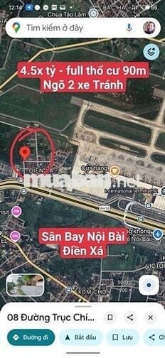 Full thổ cư 90m cạnh Sân Bay Nội Bài chủ cần tiền bán gấp