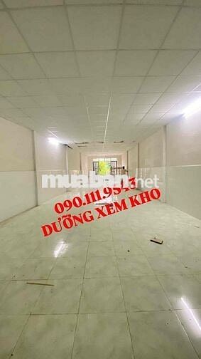 CHO THUÊ NHÀ - KHO 120m2 - Ngang 5 nở hậu 6m - TRỐNG SUỐT - SÂN TRƯỚC