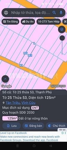 Đất ngang 5m dài 25m vị trí đẹp phù hợp kinh doanh. Sổ hồng riêng