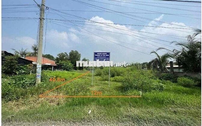 Ngân hàng bán lô đất tại Hiệp Hòa, Đức Hòa, Long An - DT: 536 m2 - giá