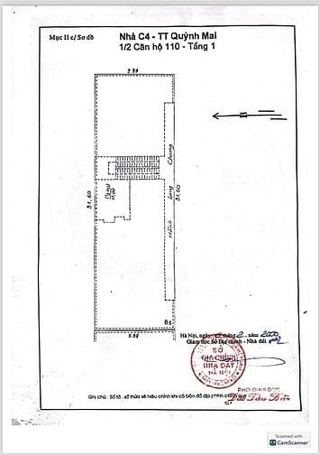 Chính chỉ bán nhà tập thể tầng 1 nhà C4 TT Quỳnh Mai