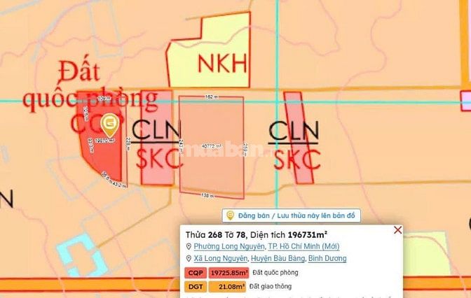 BÁN ĐẤT VƯỜN CAO SU (ĐẤT TRỒNG CÂY LÂU NĂM)