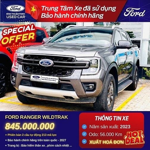 FORD RANGER WILDTRAK 2023 – ĐẲNG CẤP PICKUP BÁN CHẠY NHẤT VIỆT NAM