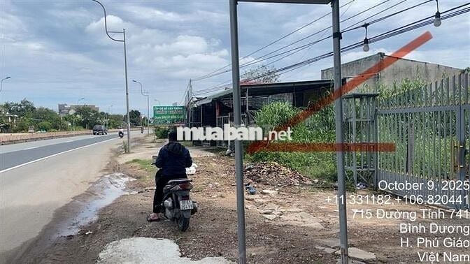 Bán đất 719.6m2 tại đường 741, An Bình, Phú Giáo, Bình Dương