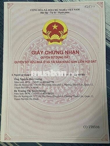 bán đất thạnh lộc 20 khu phân lô cầu ông đụng