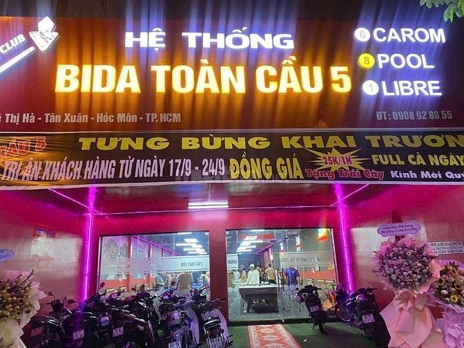 Sang quán Bida thiết kế sang sạch xịn khu đắc địa
