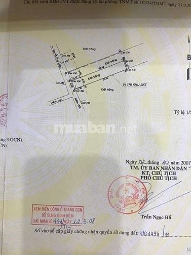 Bán đất thổ cư sổ đỏ 100 m2, gần Cao đẳng Điện lực quận 12, giá 3.7 tỷ