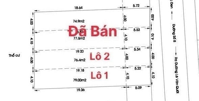 Đất mặt tiền đường số 8 BHHA - 77m2 giá chỉ 8 tỷ thương lượng 