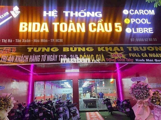 Sang quán Bida đang hoạt động khu đắc Lê Thị Hà Hóc Môn