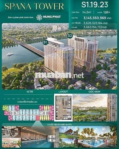 SỞ HỮU CĂN HỘ SUN SPANA 2PN  CHỈ VỚI 3,1 TỶ ĐỒNG