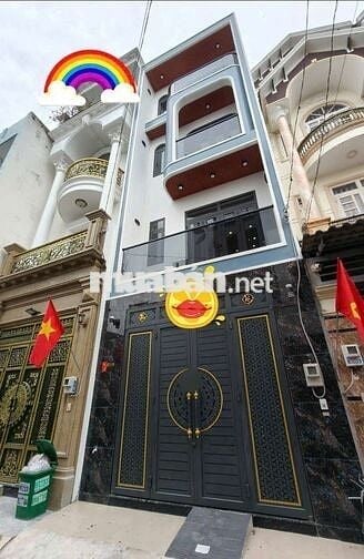 BÁN NHÀ HXH, XÂY MỚI HIỆN ĐẠI 4TẦNG 4PN 5WC, BẾP LỬNG NGƯỢC, GARA ÔTÔ