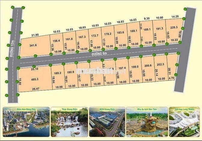 đất mặt tiền đường 60m đi sân bay long thành sổ riêng full thổ giá rẻ