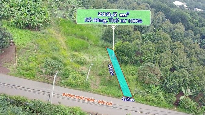 🔥 BÁN ĐẤT THỔ CƯ (6,7mx35m) MT ĐƯỜNG SUỐI CHỒN-BẦU CỐI. GIÁ 1,450 TỶ