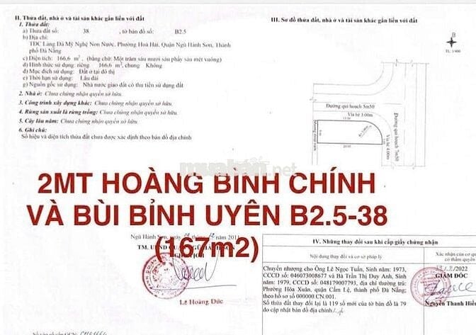 🔴💥Bán đất GÓC 2 MT đường Hoàng Bình Chính & Bùi Bỉnh Uyên