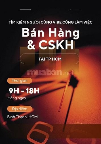 Cần nhân sự bán hàng - CSKH tại HCM