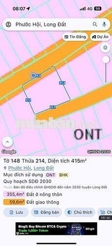 🌴 BÁN ĐẤT 2 MẶT TIỀN ĐƯỜNG NHỰA – XÃ LỘC AN, CÁCH BIỂN CHỈ 800M