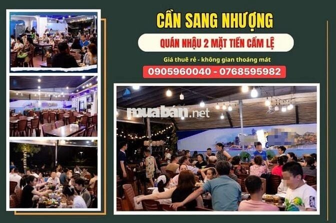 SANG NHƯỢNG QUÁN NHẬU GÓC 2 MẶT TIỀN - KV ĐƯỜNG THĂNG LONG - CẨM LỆ