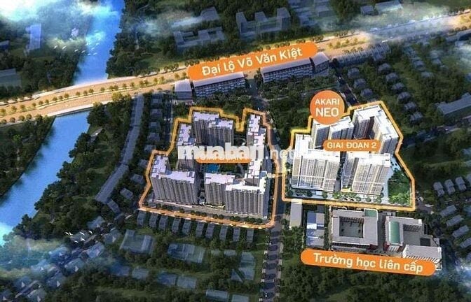 CĐT NAM LONG MỞ BÁN  CĂN HỘ AKARI 2PN -56M2 Chỉ 2,9 Tỉ