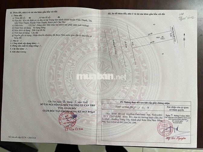 ĐẤT NỀN FULL THỔ KDC VĨNH THẠNH CENTER