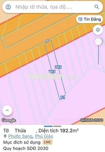 MT DH504 ngay khu dân cư em có 1 lô đất 192m2 cần sang lại giá 285tr