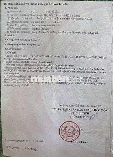 🆘ĐẤT THỔ CƯ  15 x 30m MẶT TIỀN ĐƯỜNG ĐÔNG THẠNH 4, GIÁP QUẬN 12