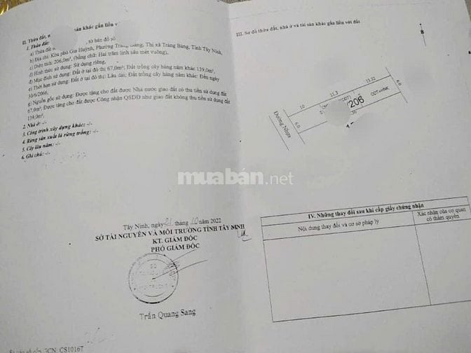 Giá quá nét Chủ Cần bán nhanh Căn nhà ngay TrungTâm TrảngBàng 206m2 