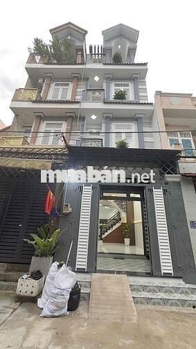 80m 2 , 4 tầng, 5phòng, 5 wc, hẻm 6 m, shr , 20 m  mặt tiền, 5 tỷ 850