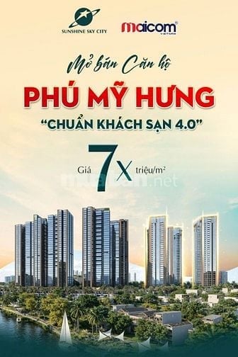 Sunshine Sky City Quận 7 với giá chỉ 70triệu/m² – RẺ NHẤT Nam Sài Gòn