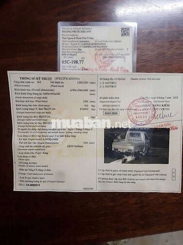 2017 - 100000 km xe tải nhỏ dongben