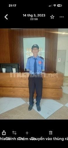 Tuyển bảo vệ quận Bình thạnh. luong 6 triệu. ca 12h. 