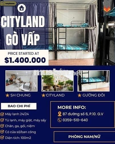 KTX CAO CẤP - CITYLAND GÒ VẤP - BAO CHI PHÍ - GẦN NGAY LOTTER MARK