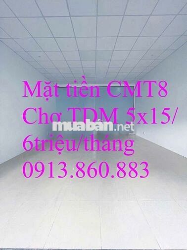 6 CHIỆU 75m3 / CMT8 Chợ TDM gần ngã 6 chùa bà