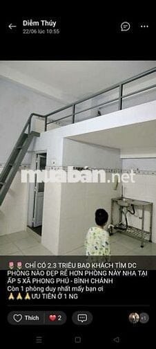 CHO THUÊ PHÒNG SIÊU RẺ - GÁC LỬNG BTCT - MÁY LẠNH