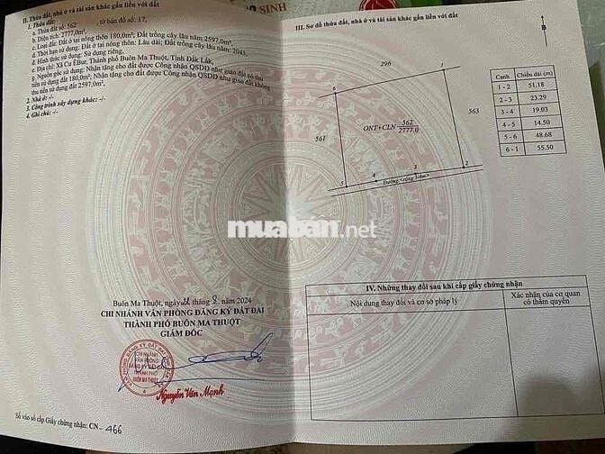 Cần bán đất thôn 8 cưêbur có 2 sổ có tổng 4000m2 giáp hồ 201